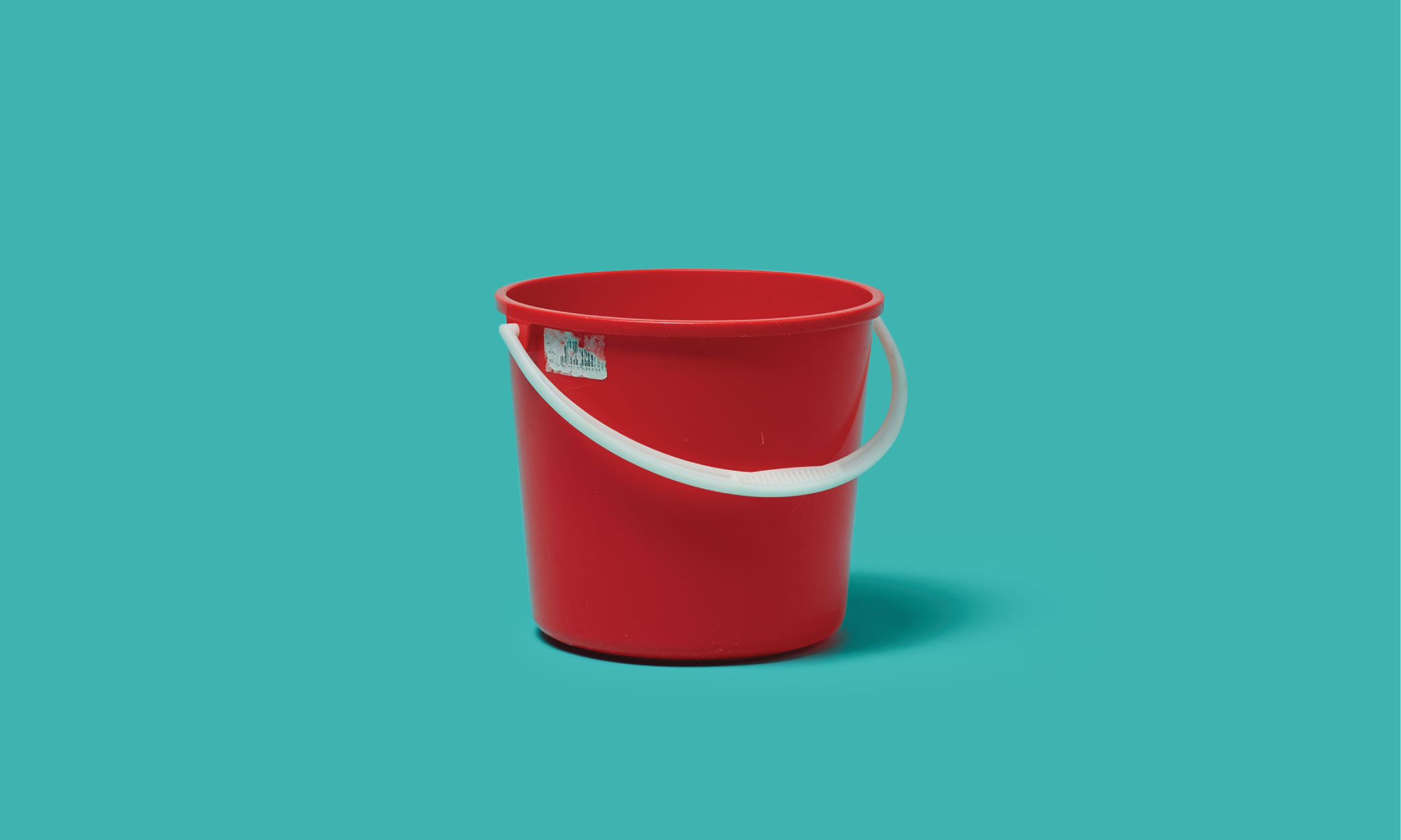 A pail used to clean an elderly stranger who had soiled himself at the supermarket.